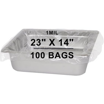 23X14 inches Pan Liners Poly Nylon 1 Mil Half Pan Med and Deep PN